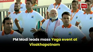 PM Modi leads mass Yoga event at Visakhapatnam